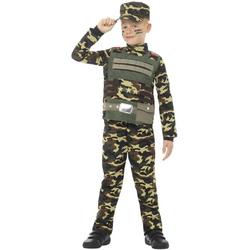 Leger & Oorlog Kostuum | Camouflage Soldaat Tim | Jongen | Medium | Carnaval kostuum | Verkleedkleding